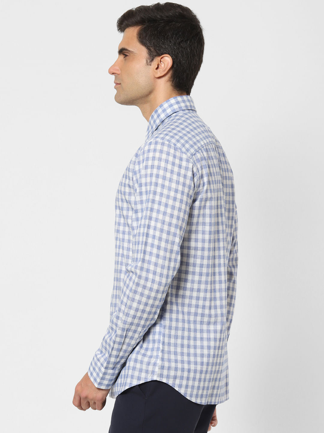 Blue Check Full Sleeves Shirt