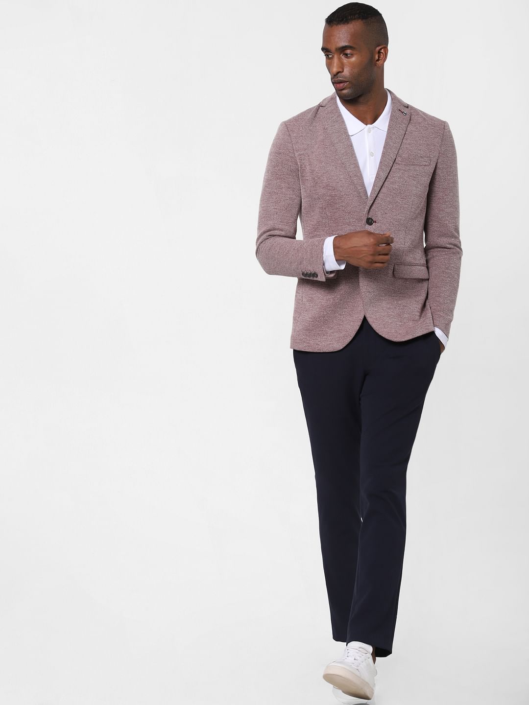 Red Double Button Blazer