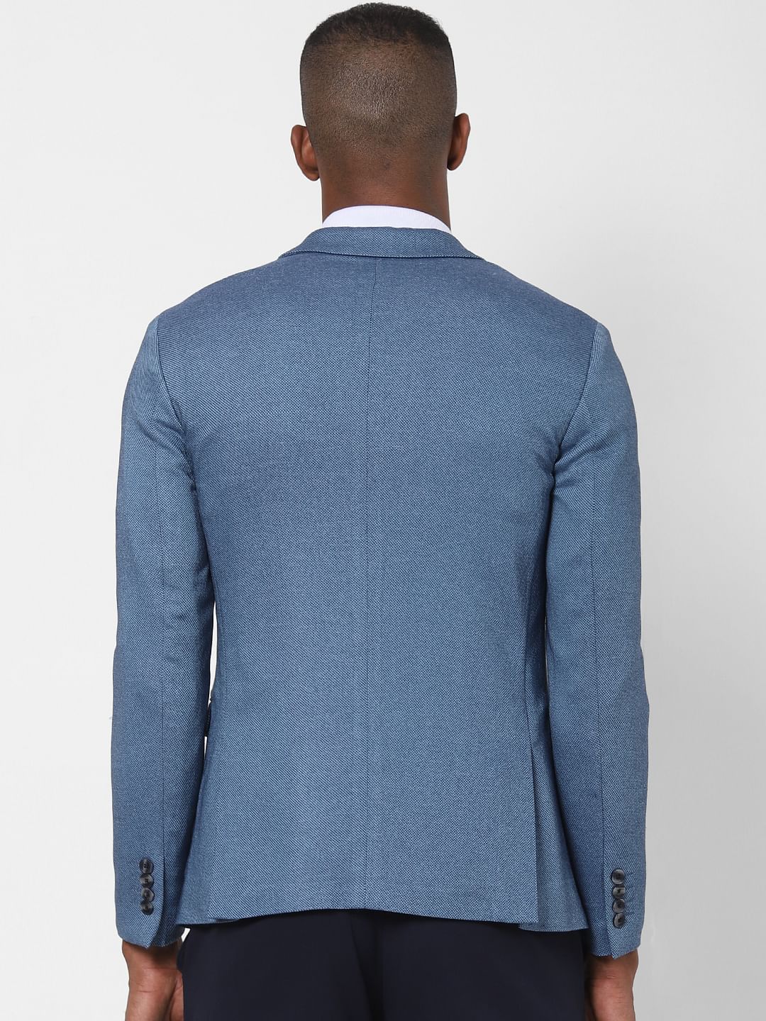 Light Blue Double Button Blazer