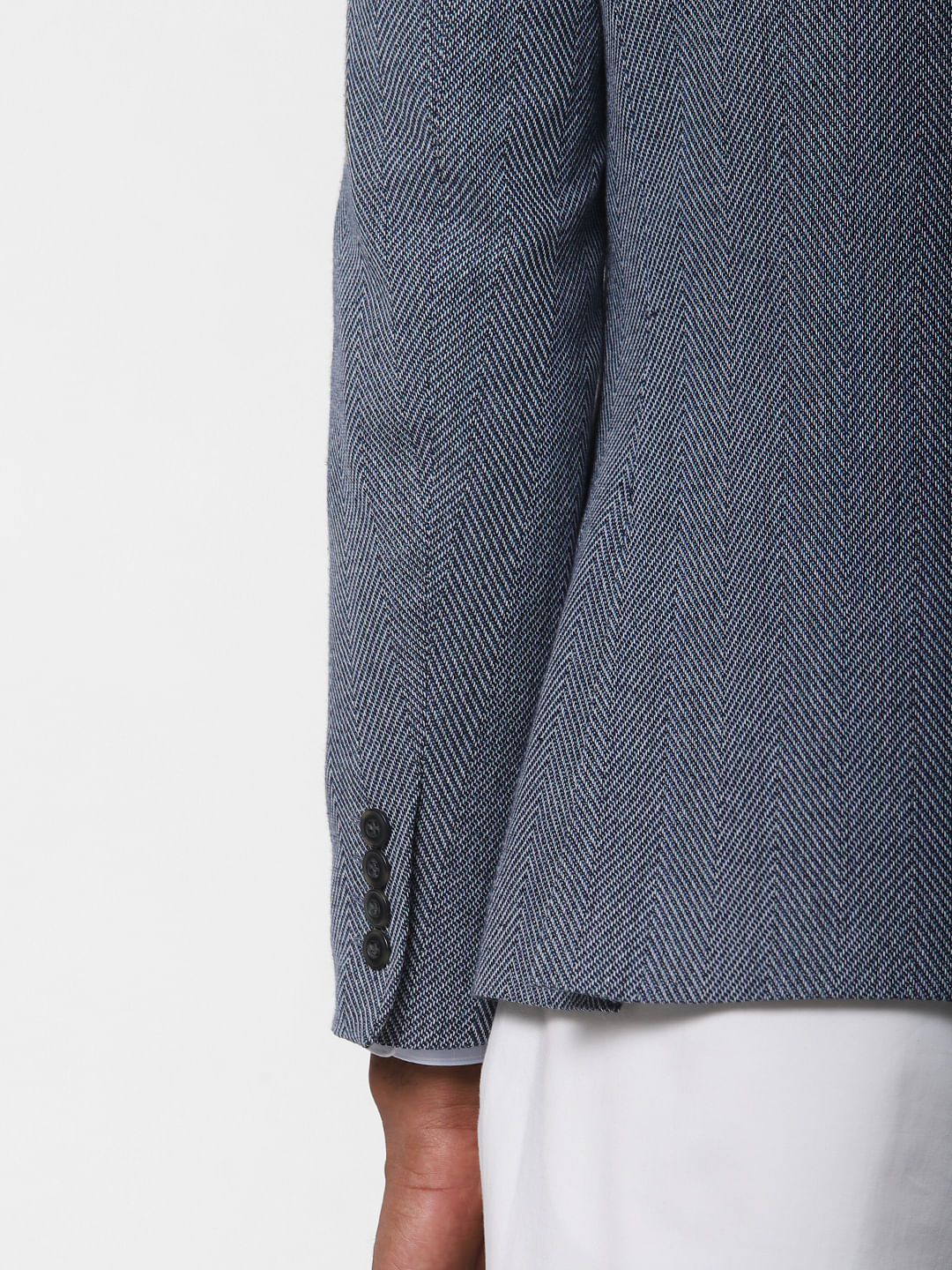 Dark Blue Double Button Blazer