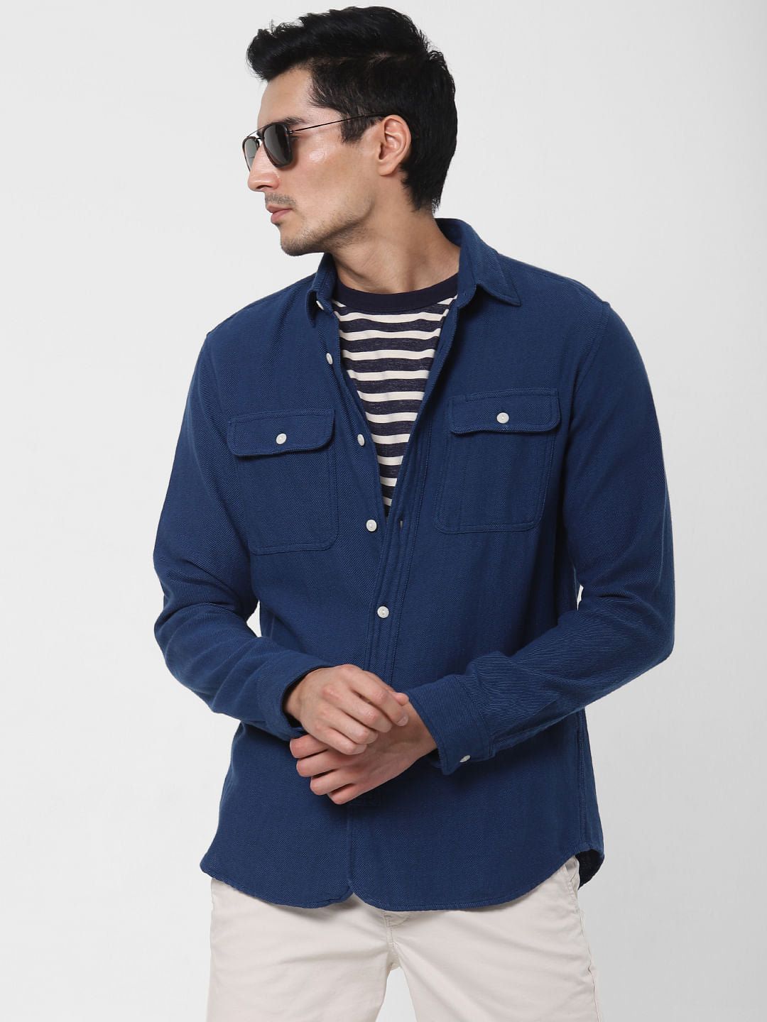 Dark Blue Full Sleeves Shirt