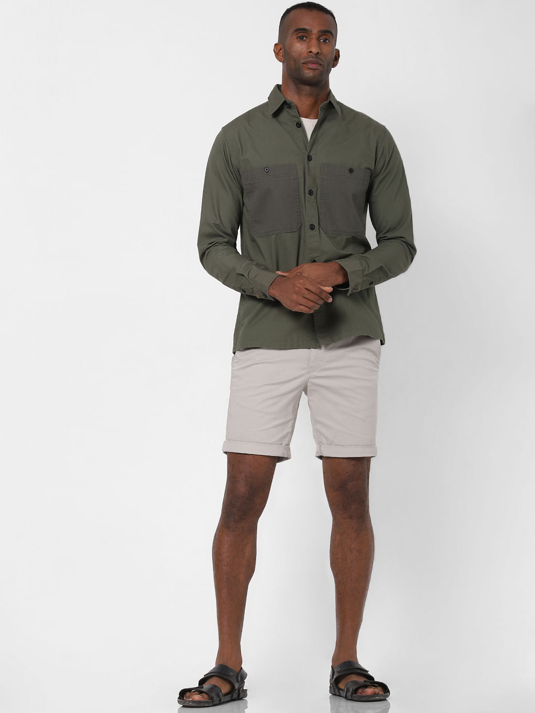 Olive Full Sleeves Shirt