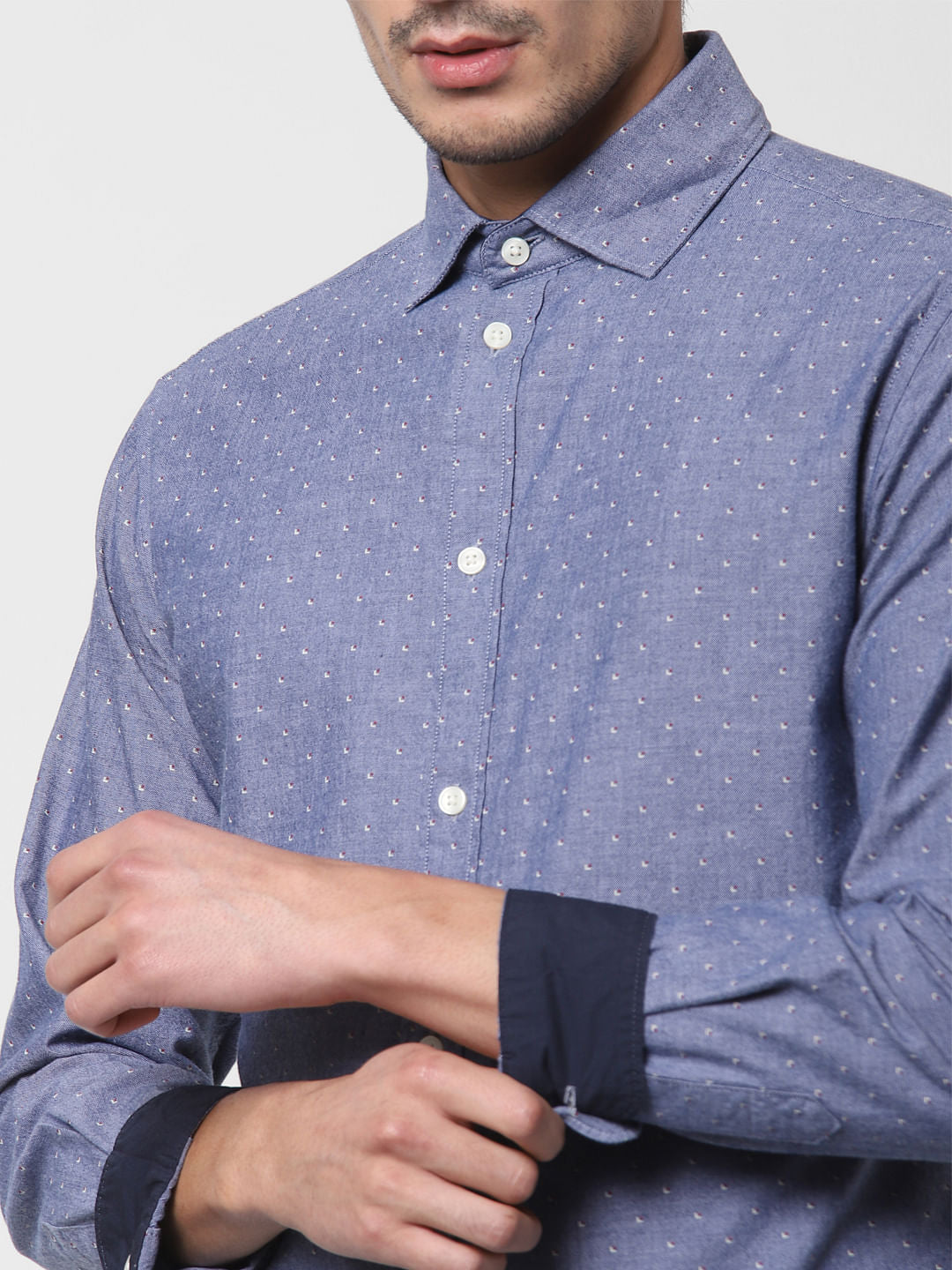 Blue Washed Full Sleeves Shirt