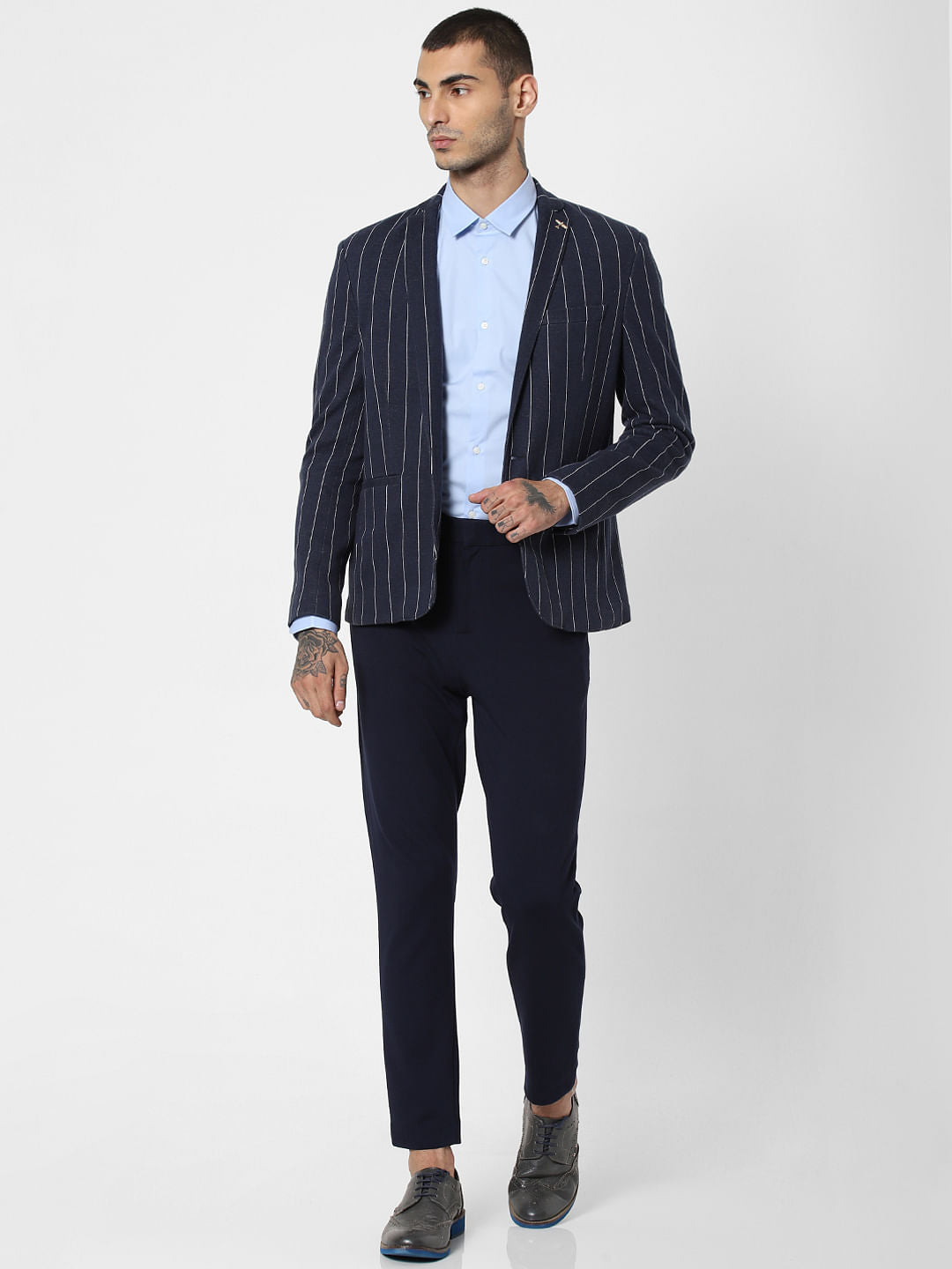 Blue Formal Full Sleeves Shirt
