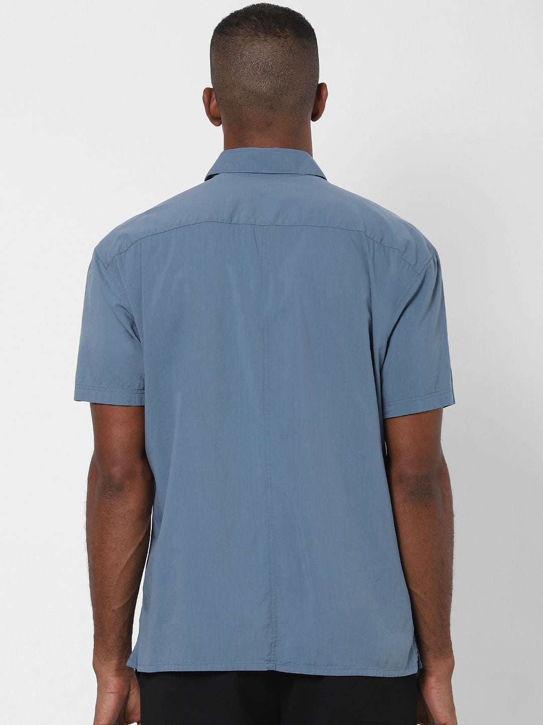 Blue Short Sleeves Shirt