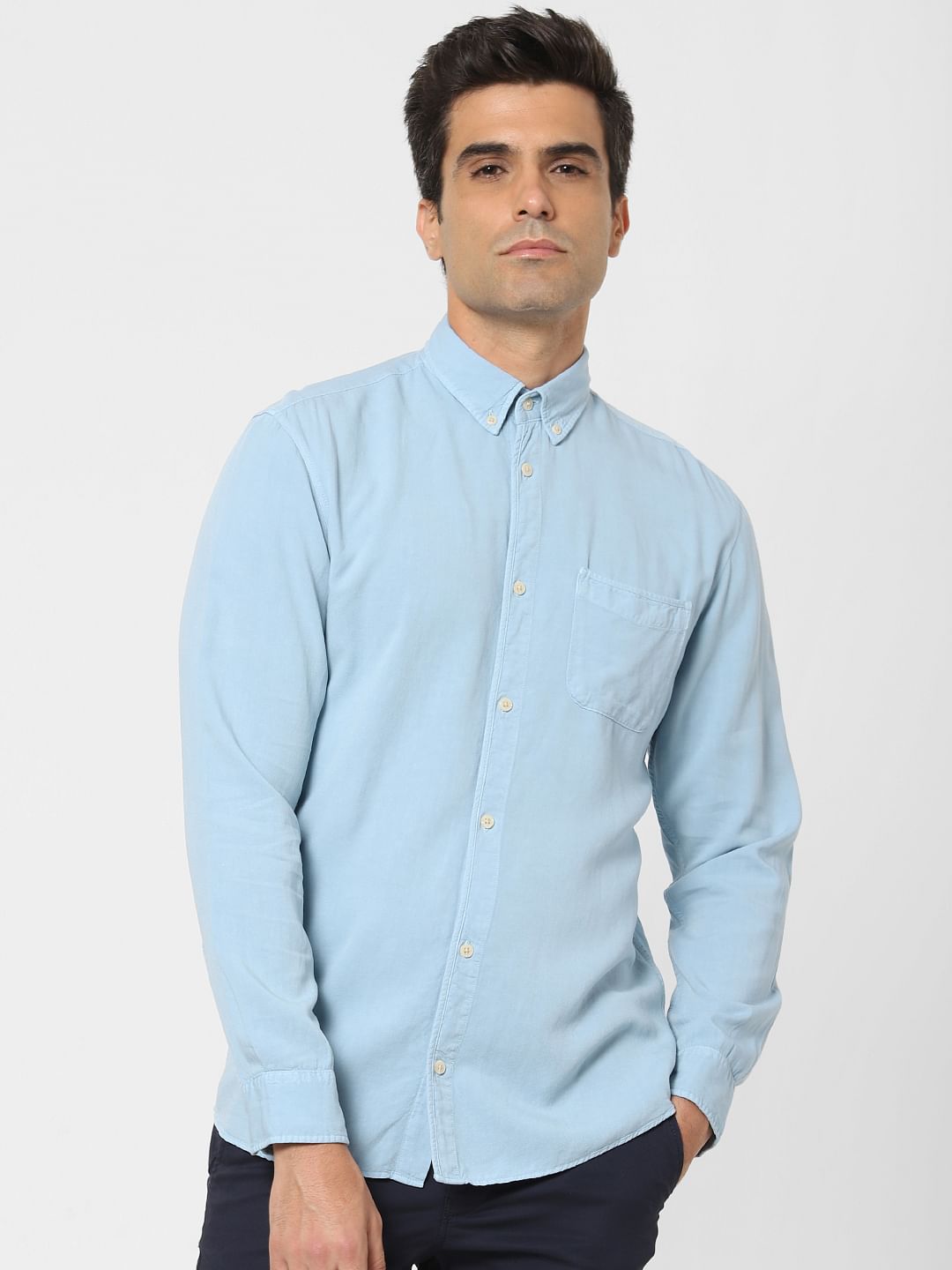 Pastel Blue Full Sleeves Shirt