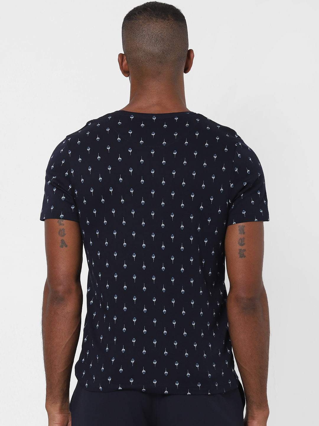Navy Blue All Over Print T-Shirt