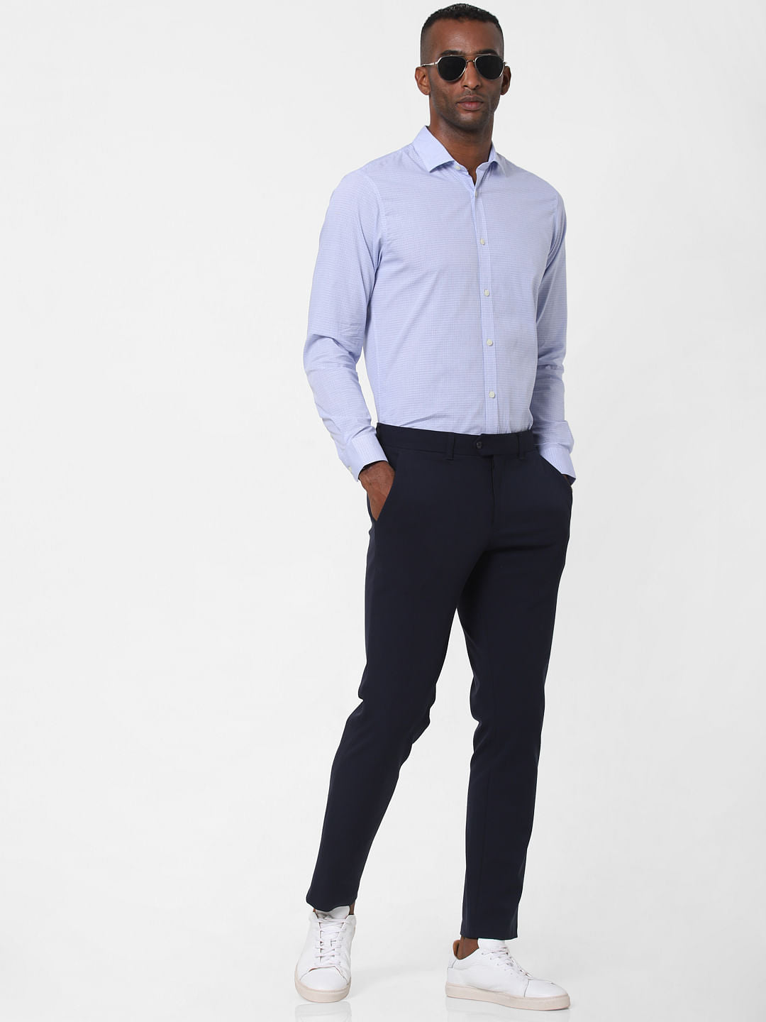 Blue Check Formal Full Sleeves Shirt