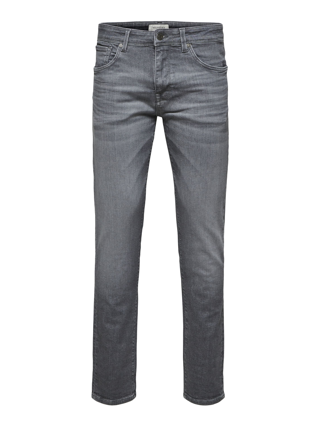 Grey Mid Rise Organic Cotton Slim Fit Jeans