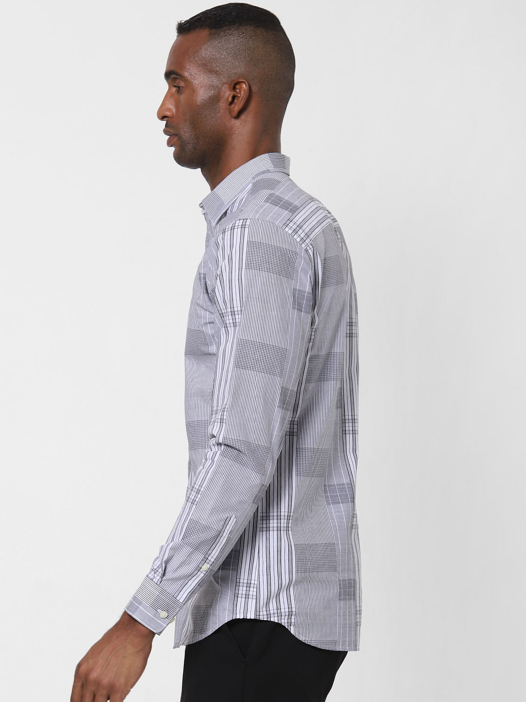 Black Check Full Sleeves Shirt