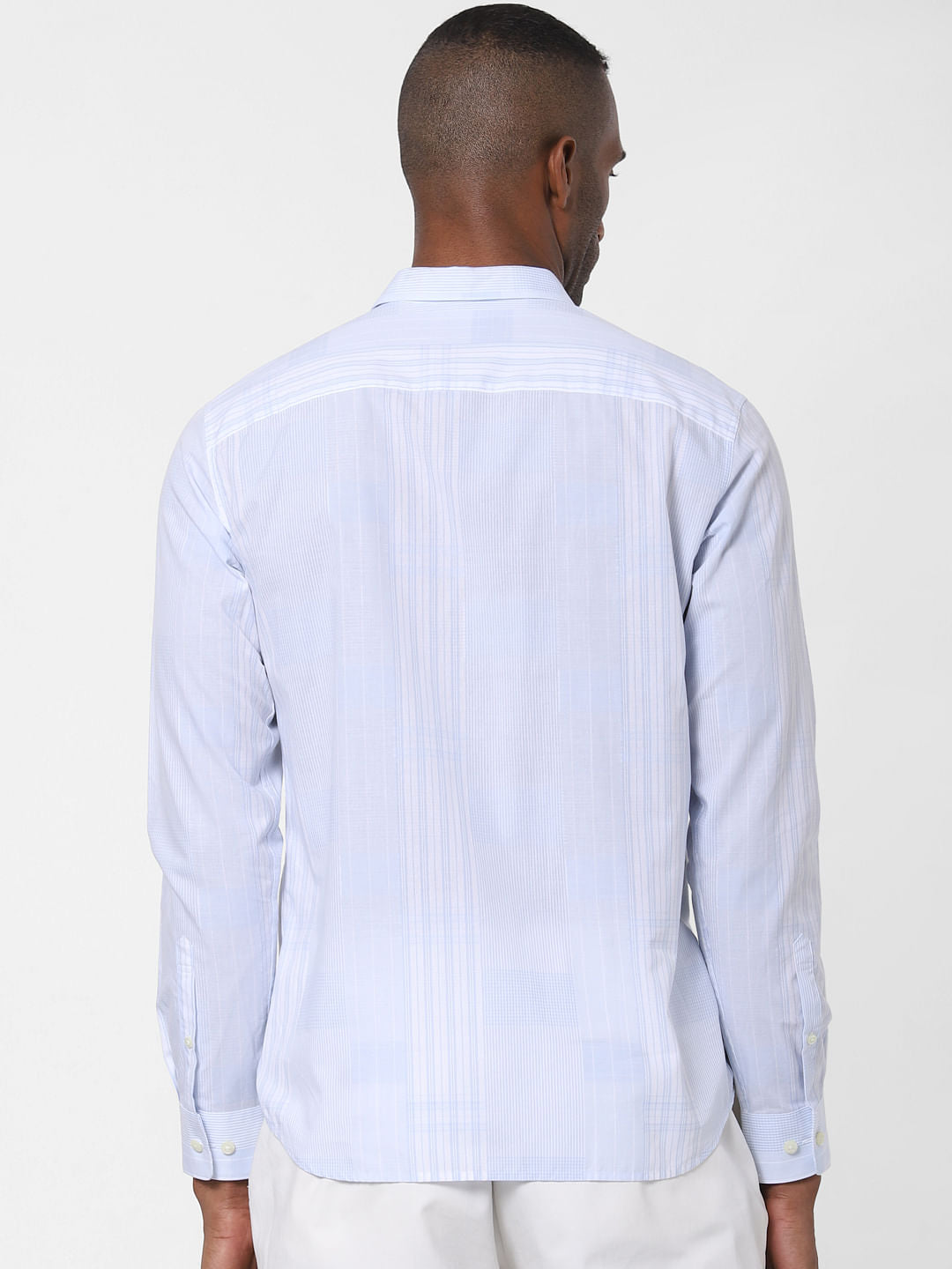 Light Blue Check Full Sleeves Shirt