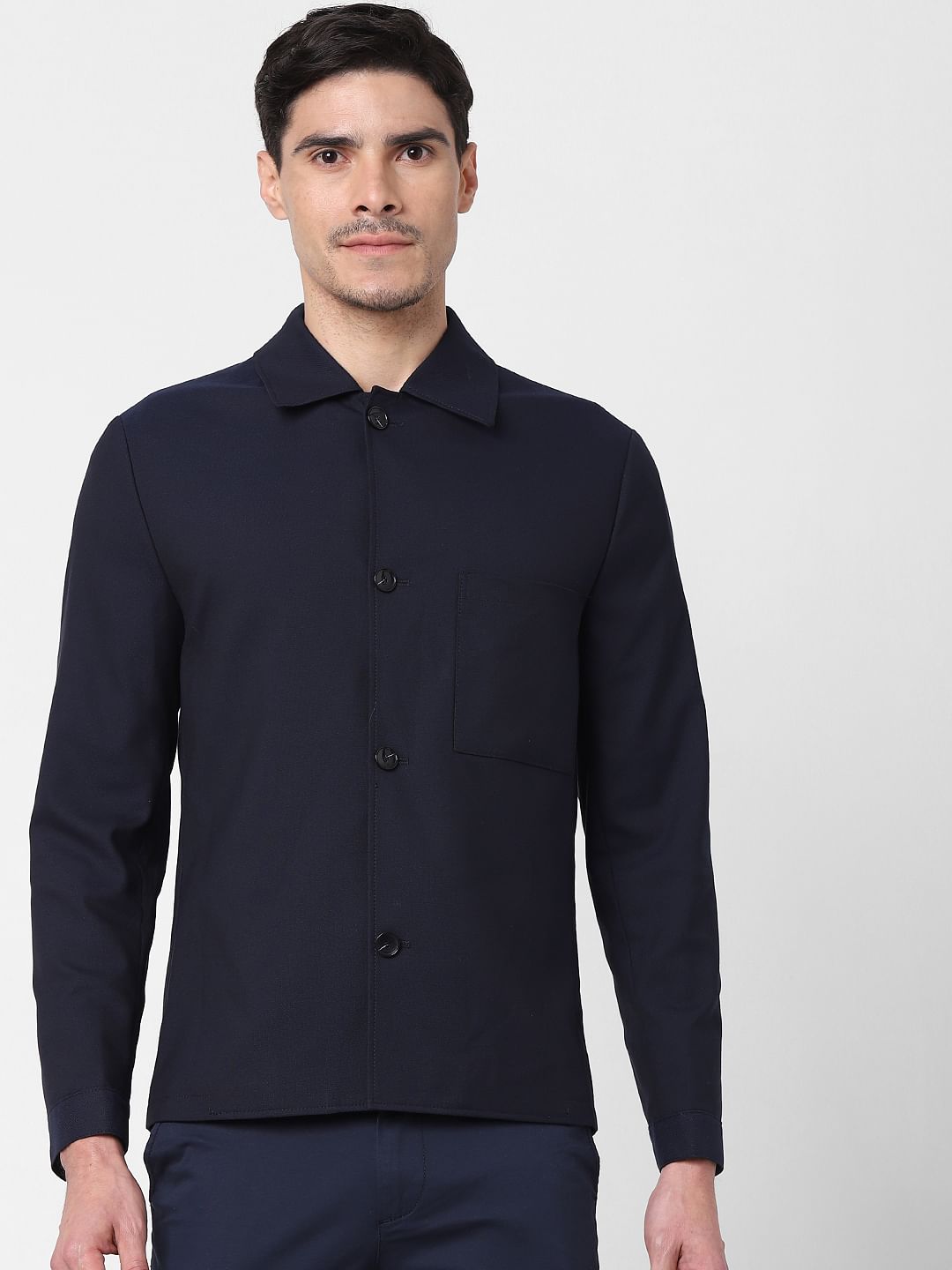 Navy Blue Triple Buttoned Blazer