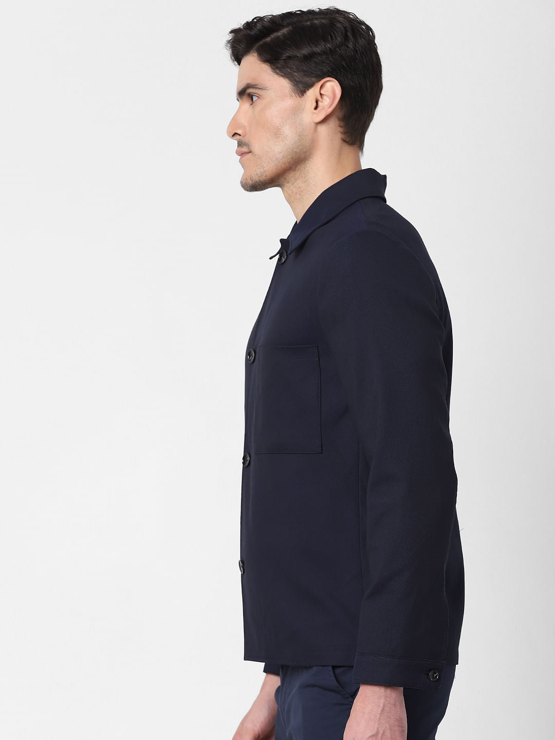 Navy Blue Triple Buttoned Blazer