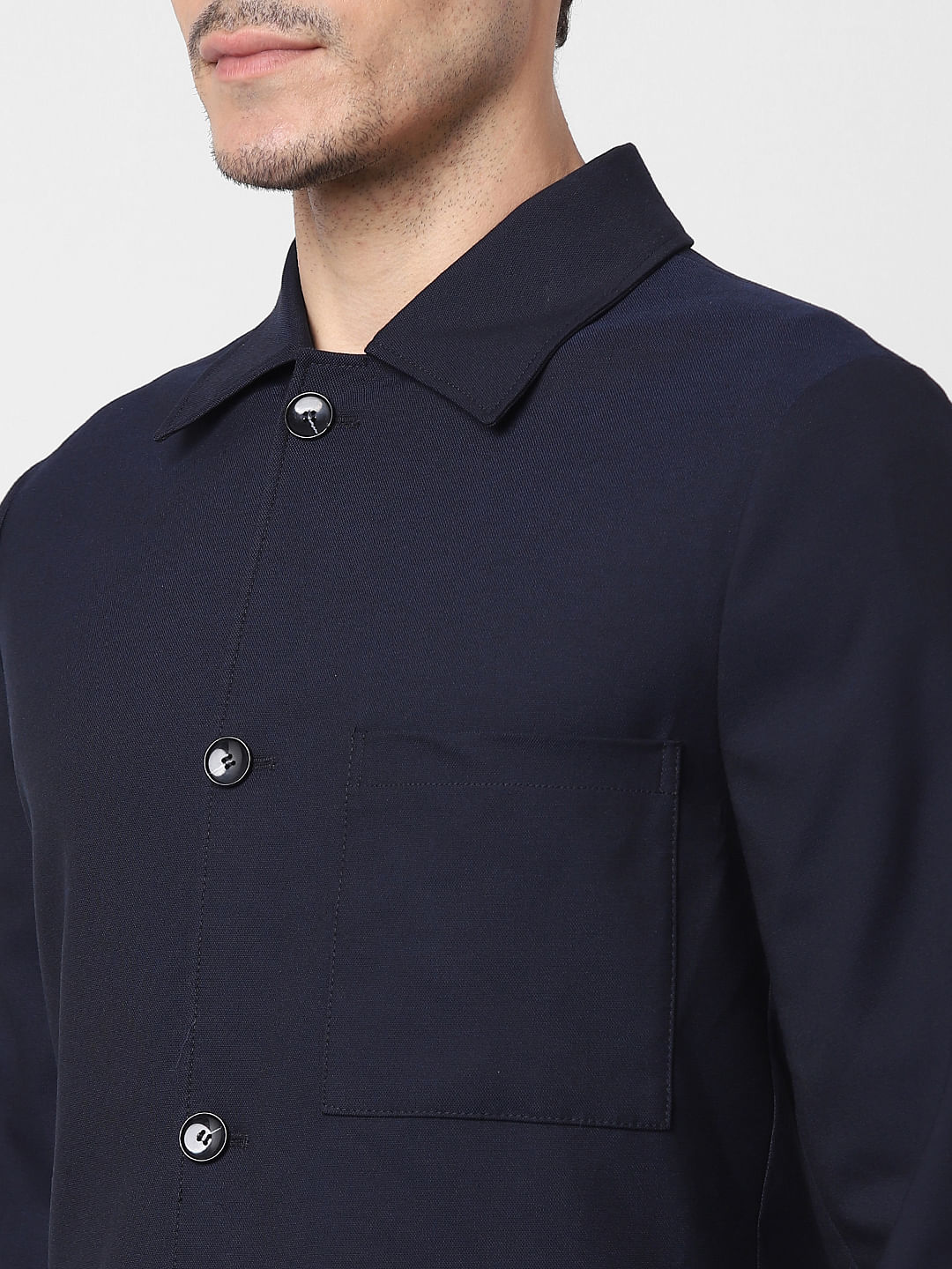 Navy Blue Triple Buttoned Blazer