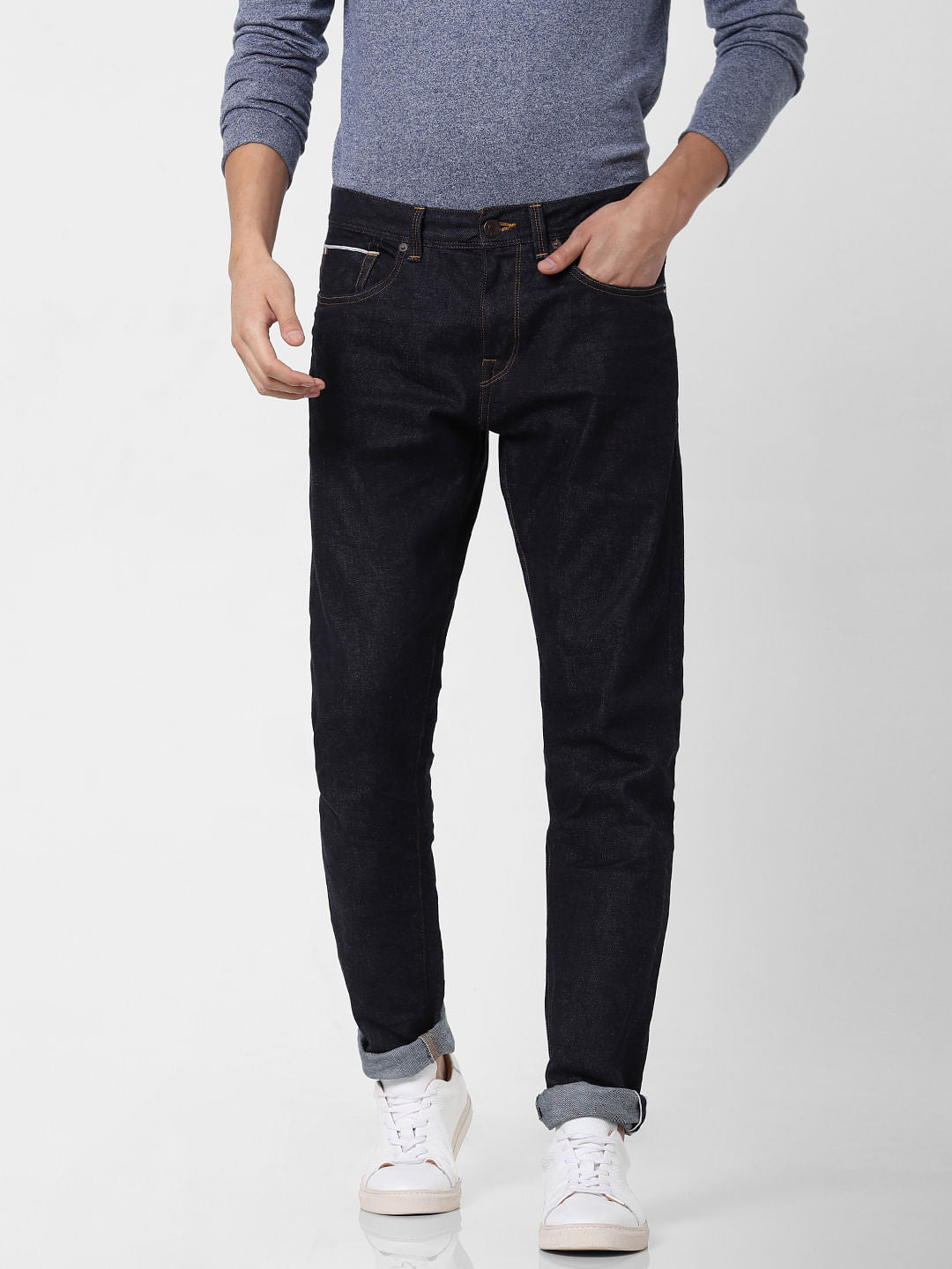 Dark Blue Toby Tapered Fit Jeans