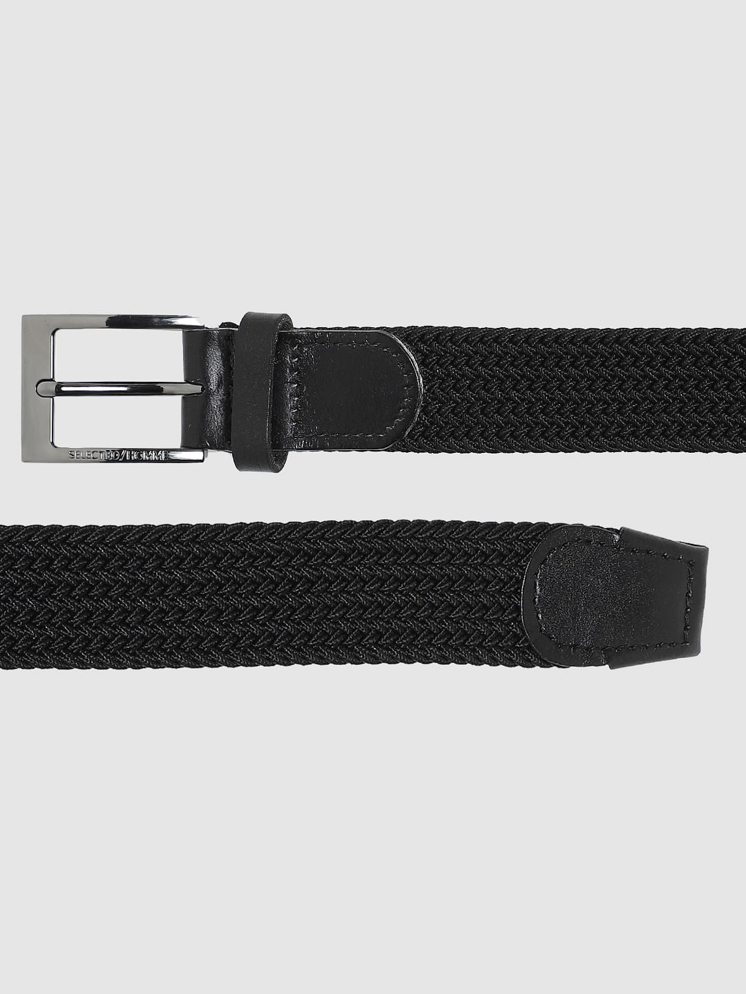 Black Webbing Detail Belt