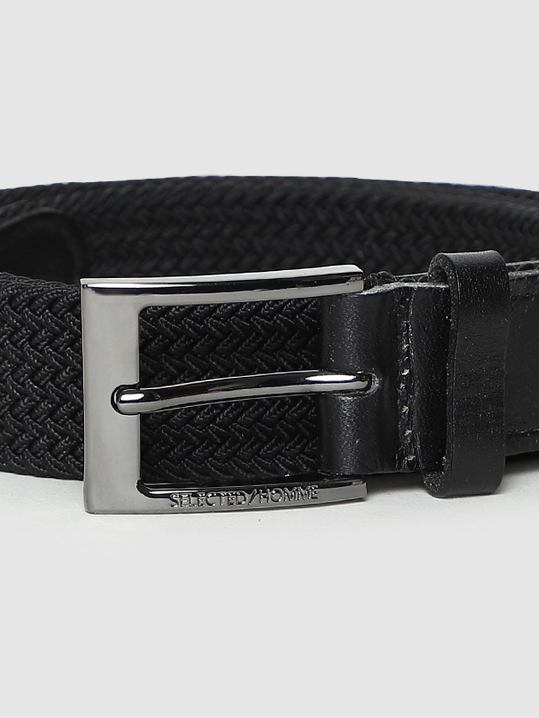 Black Webbing Detail Belt