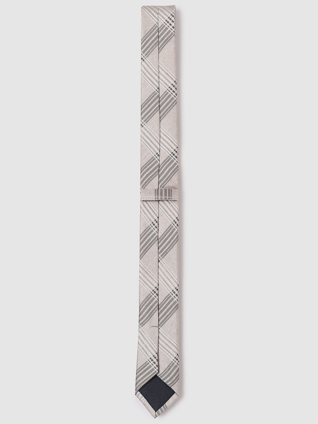 Beige Printed Tie