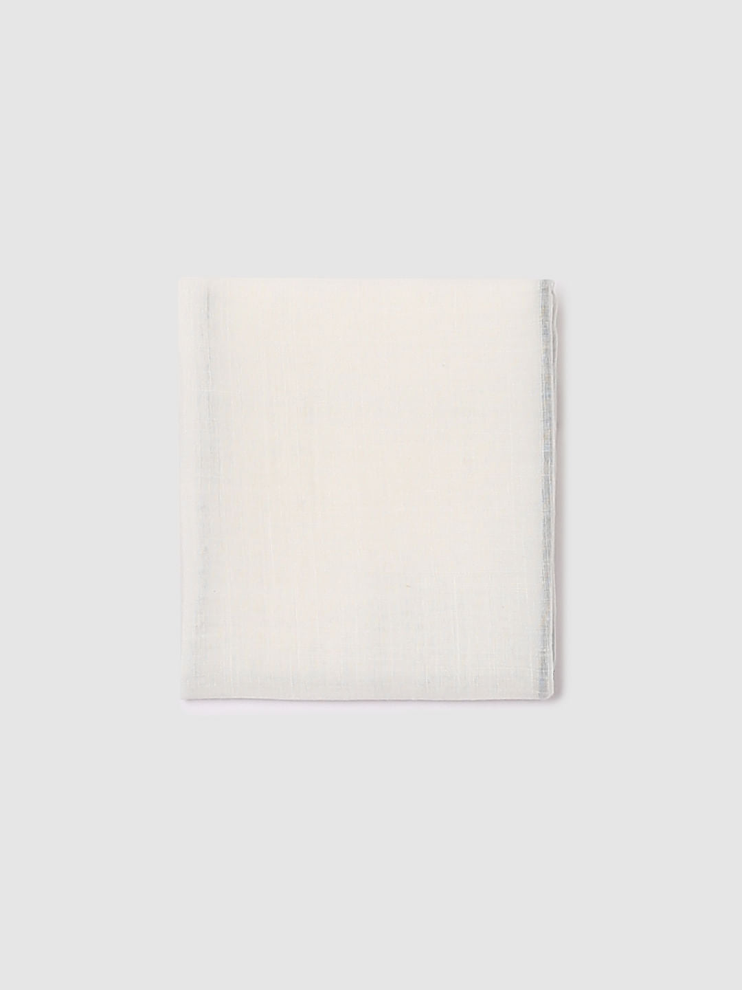 White Linen Pocket Square