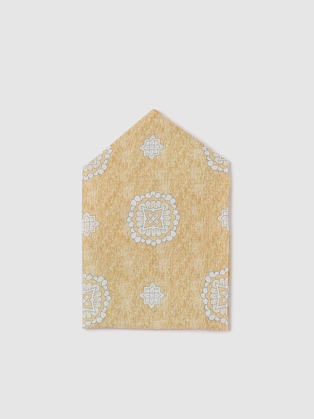 Brown Linen Pocket Square
