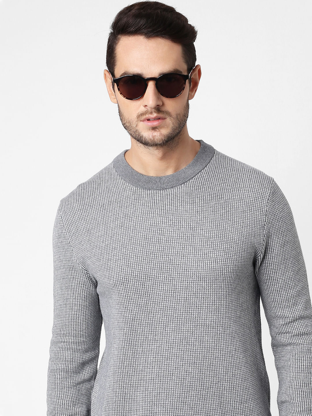 Dark Brown Round Sunglasses