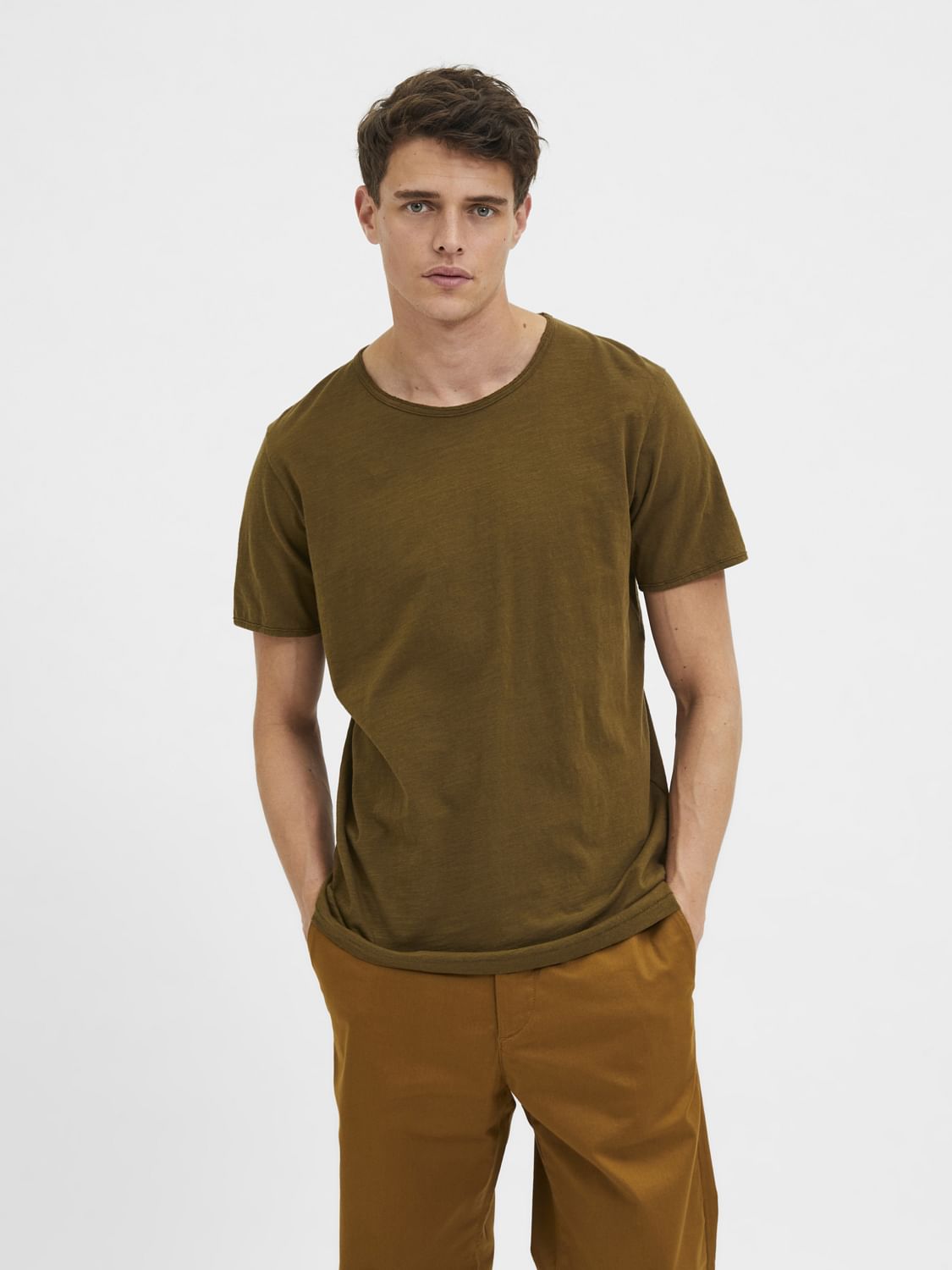 Olive Crew Neck T-Shirt
