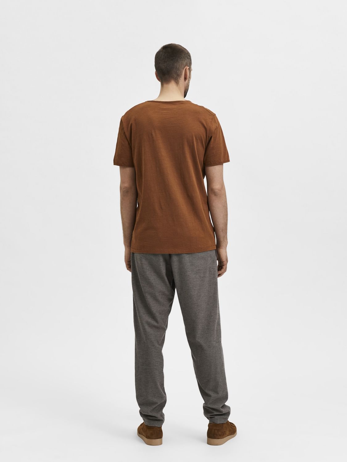 Toffee Brown Crew Neck T-Shirt