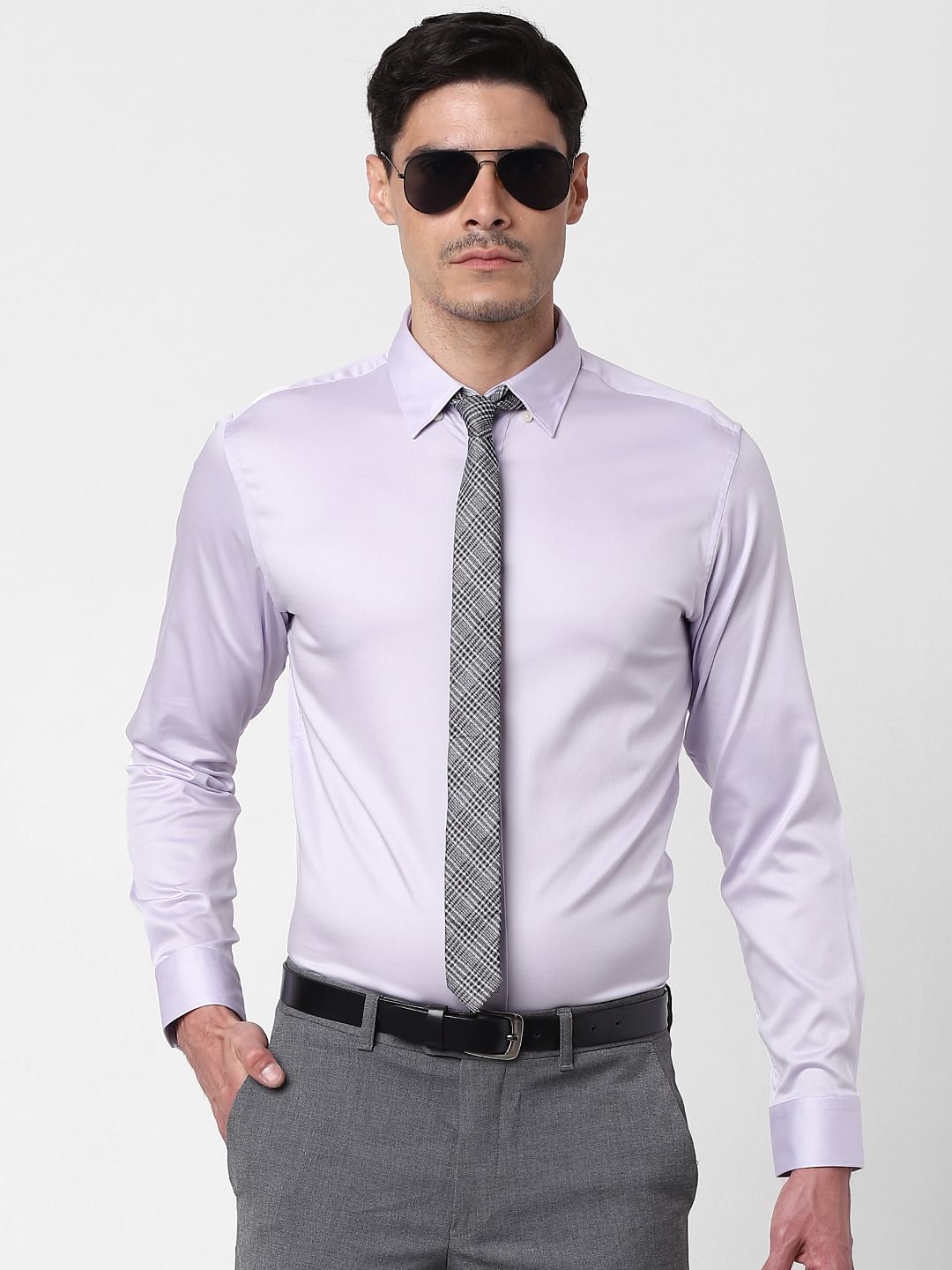 Orchid Ice Full Sleeves Slim Fit Shirt