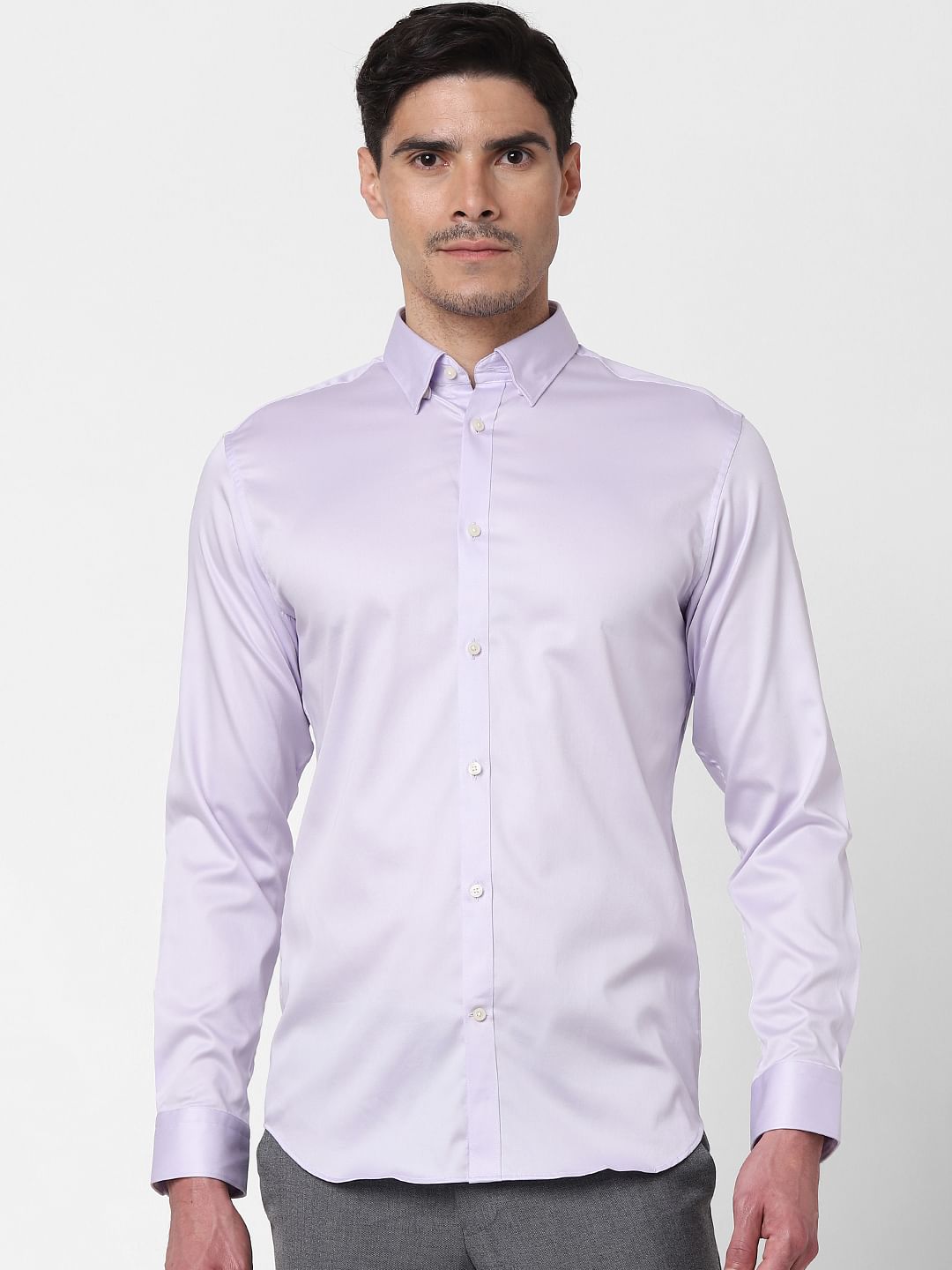 Orchid Ice Full Sleeves Slim Fit Shirt