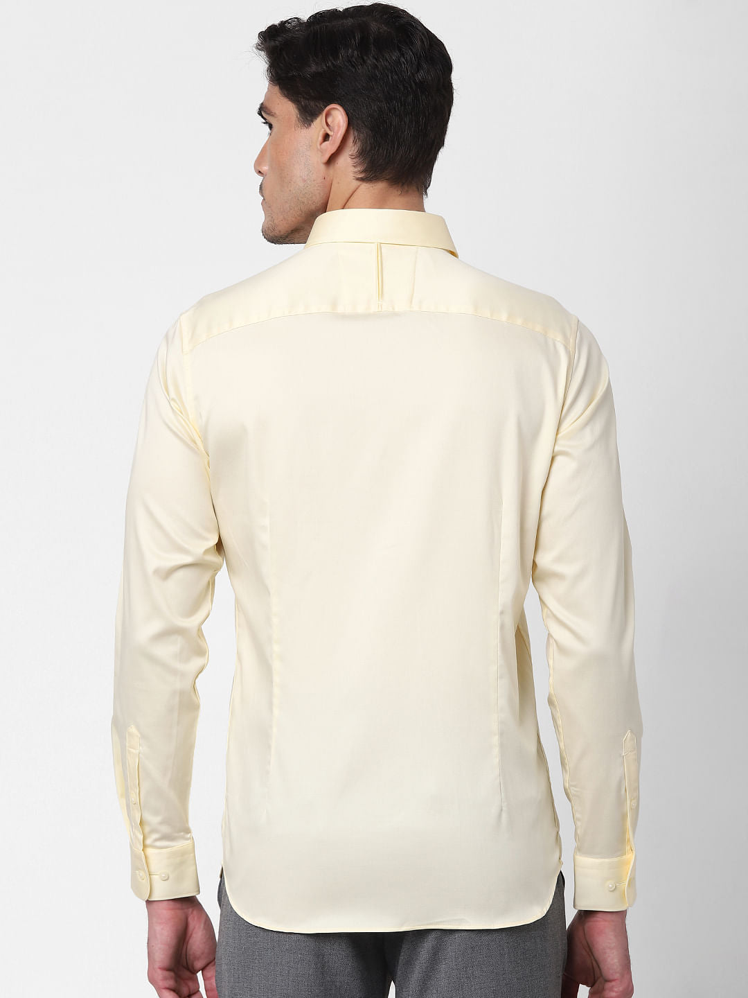 Yellow Full Sleeves Slim Fit Shirt