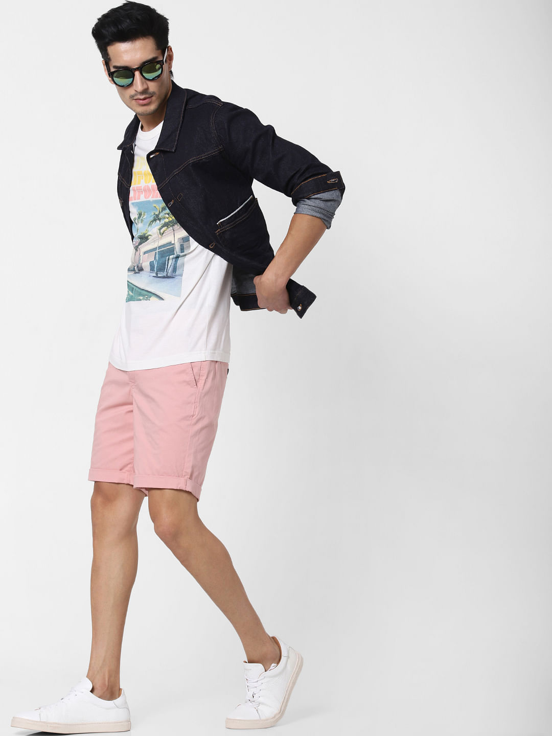 White Graphic Print Crew Neck T-Shirt