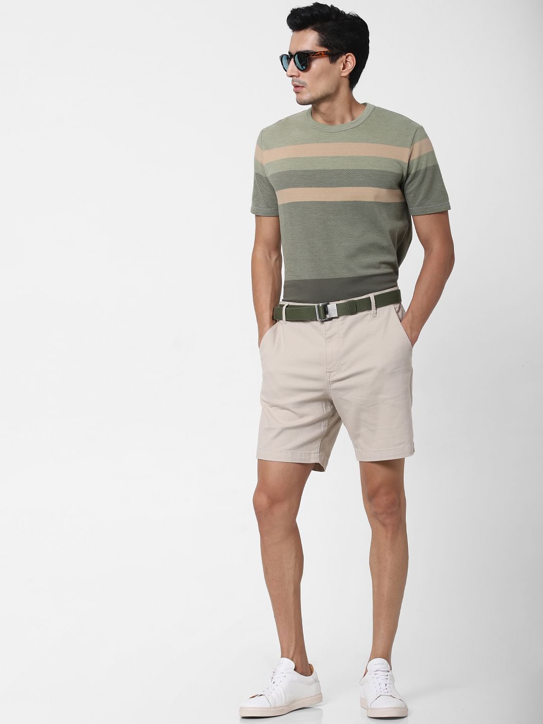 Beige Chino Shorts