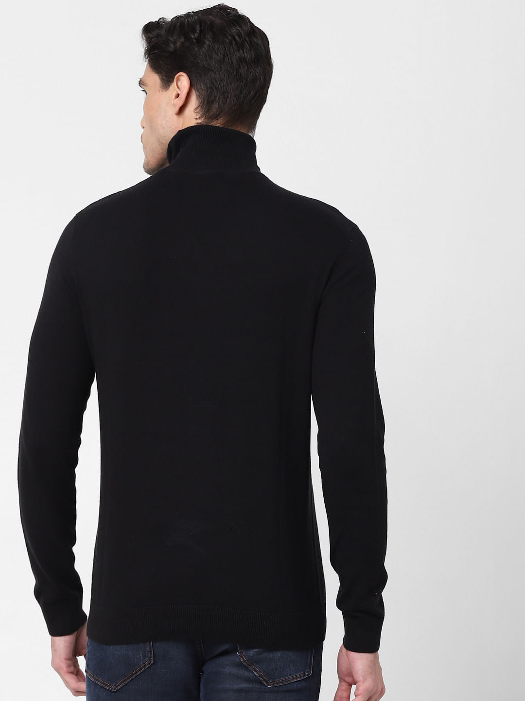 Black Roll Neck Pullover