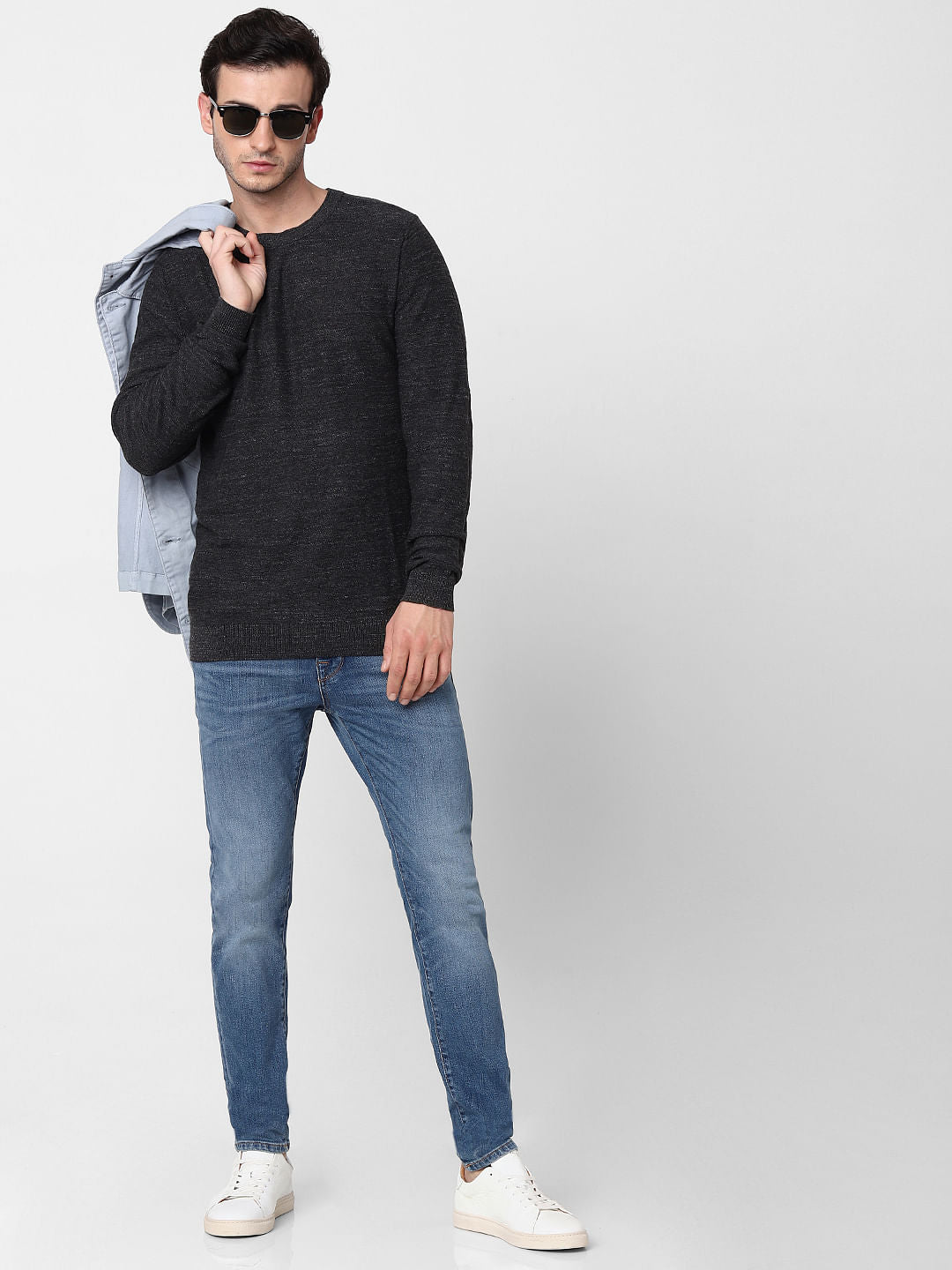 Grey Knit Pullover