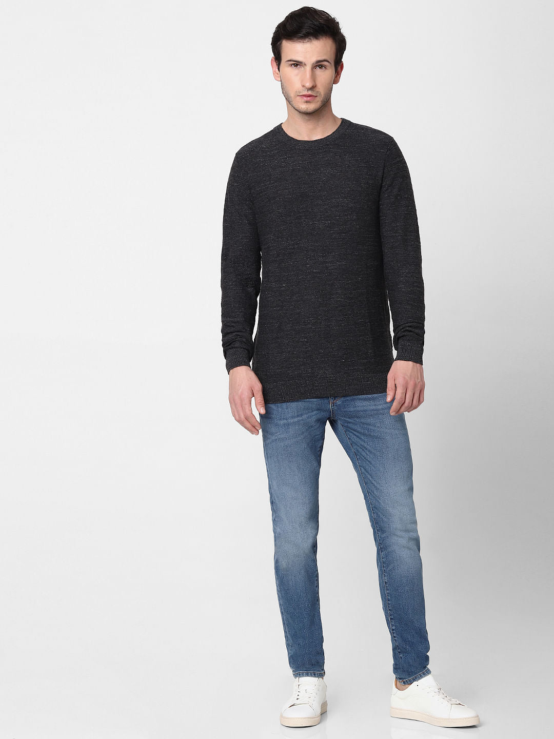 Grey Knit Pullover
