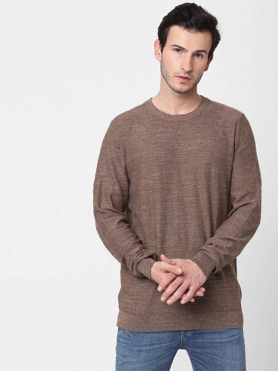 Brown Knit Pullover