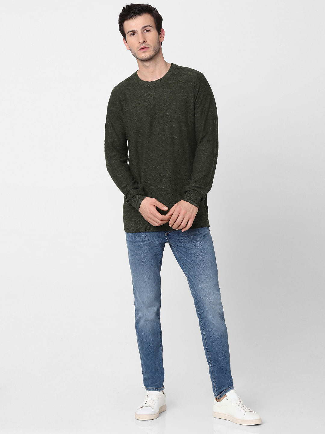 Dark Green Knit Pullover