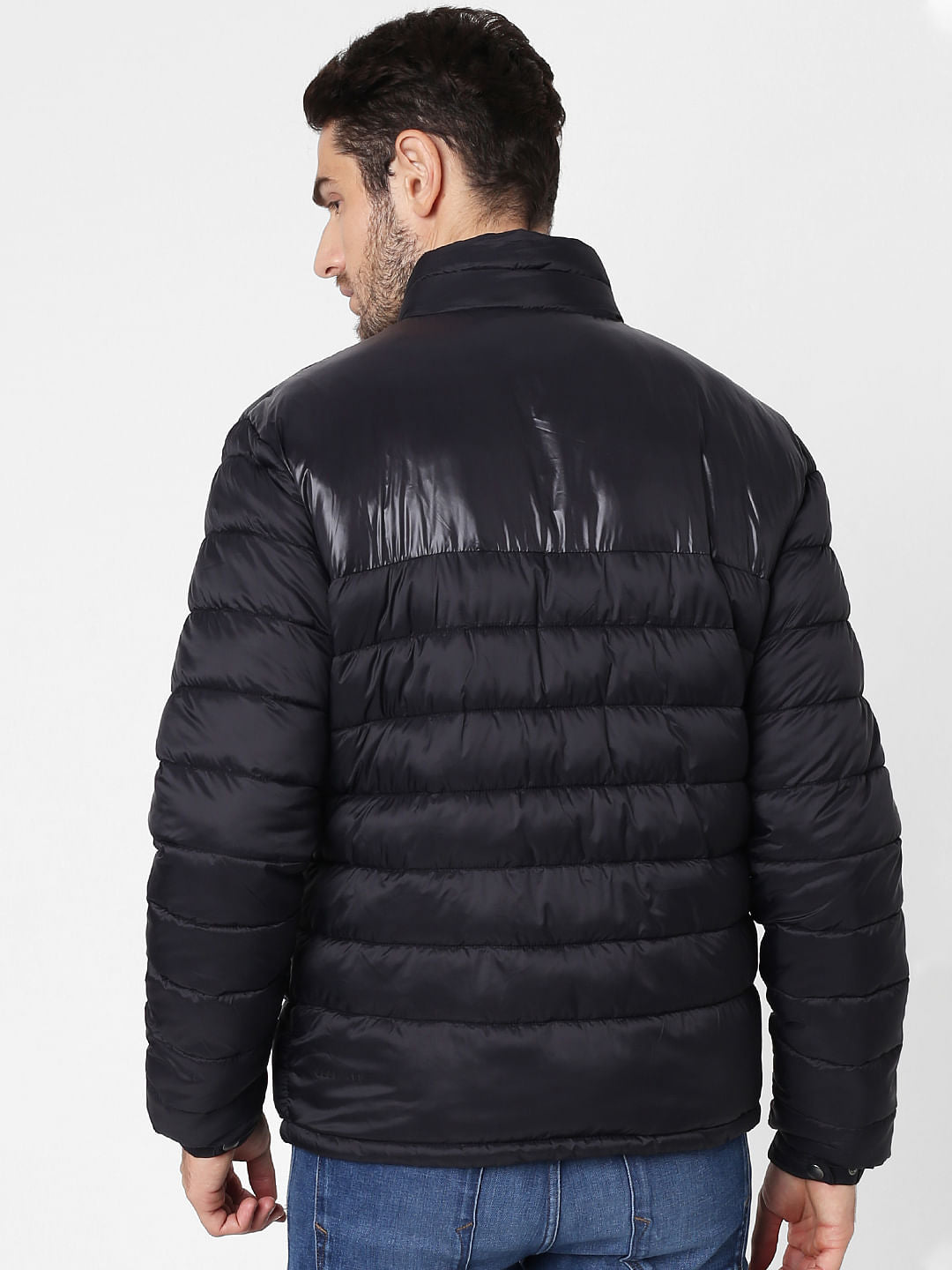 Black High Neck Puffer Jacket