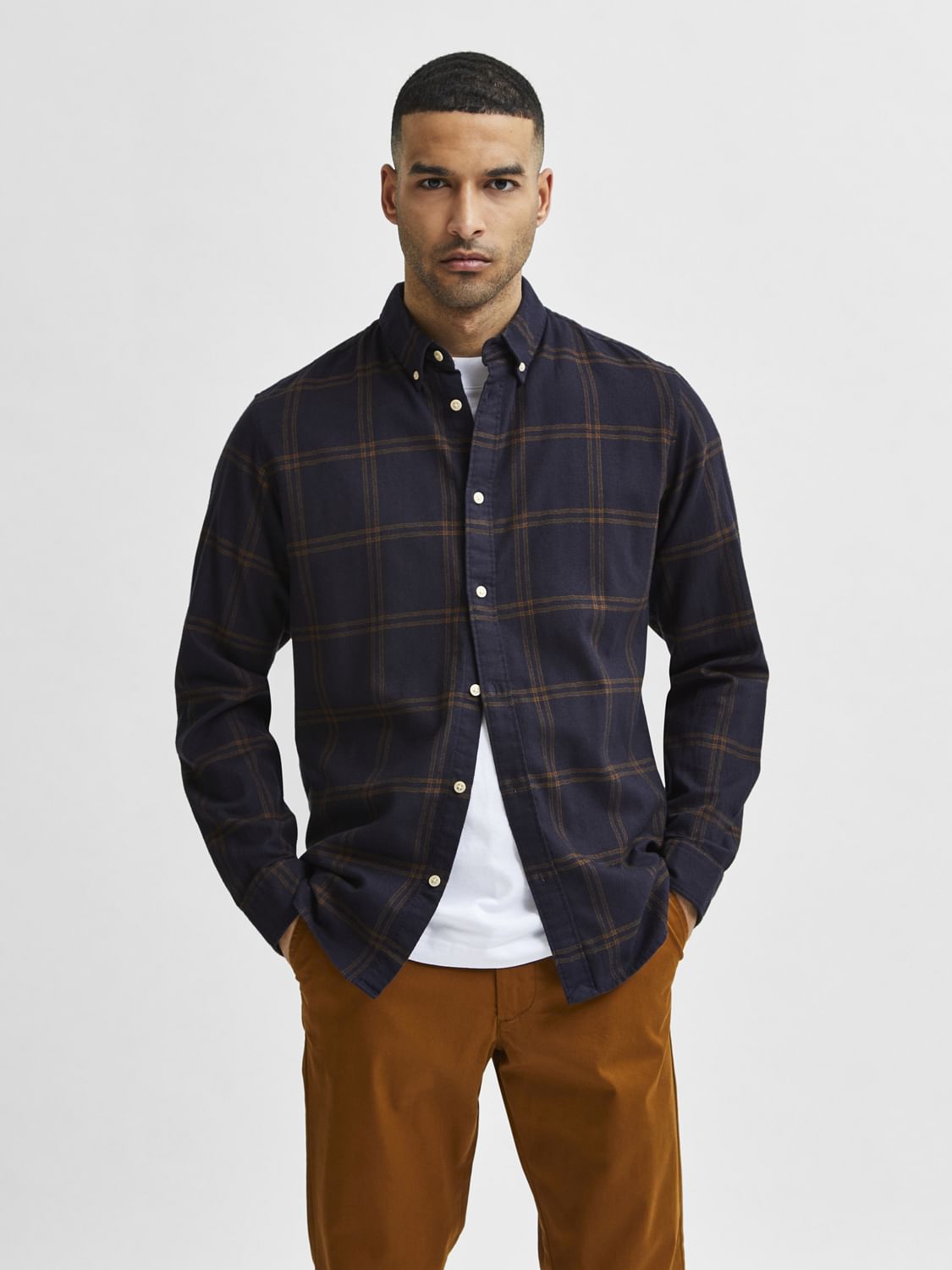 Blue Flannel Checked Full Sleeves Shirt