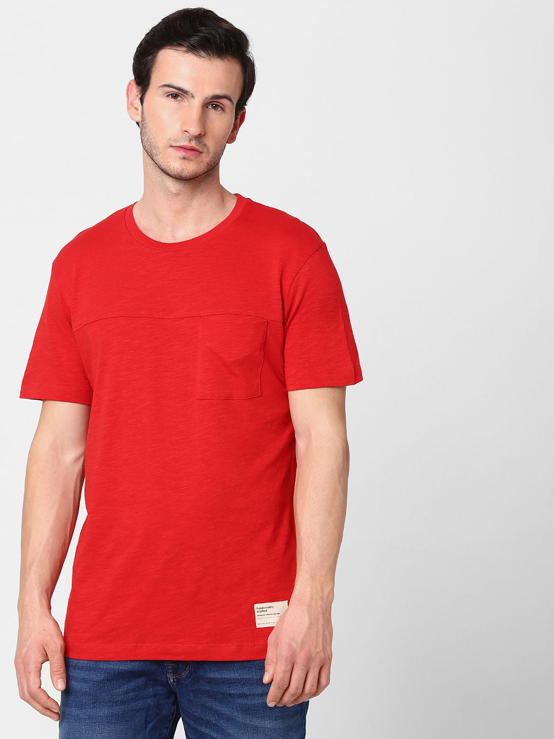 Orange Crew Neck T-Shirt