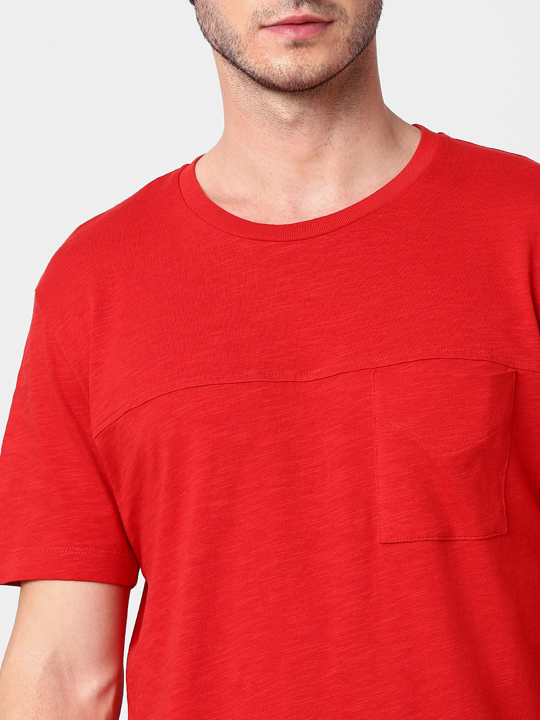 Orange Crew Neck T-Shirt