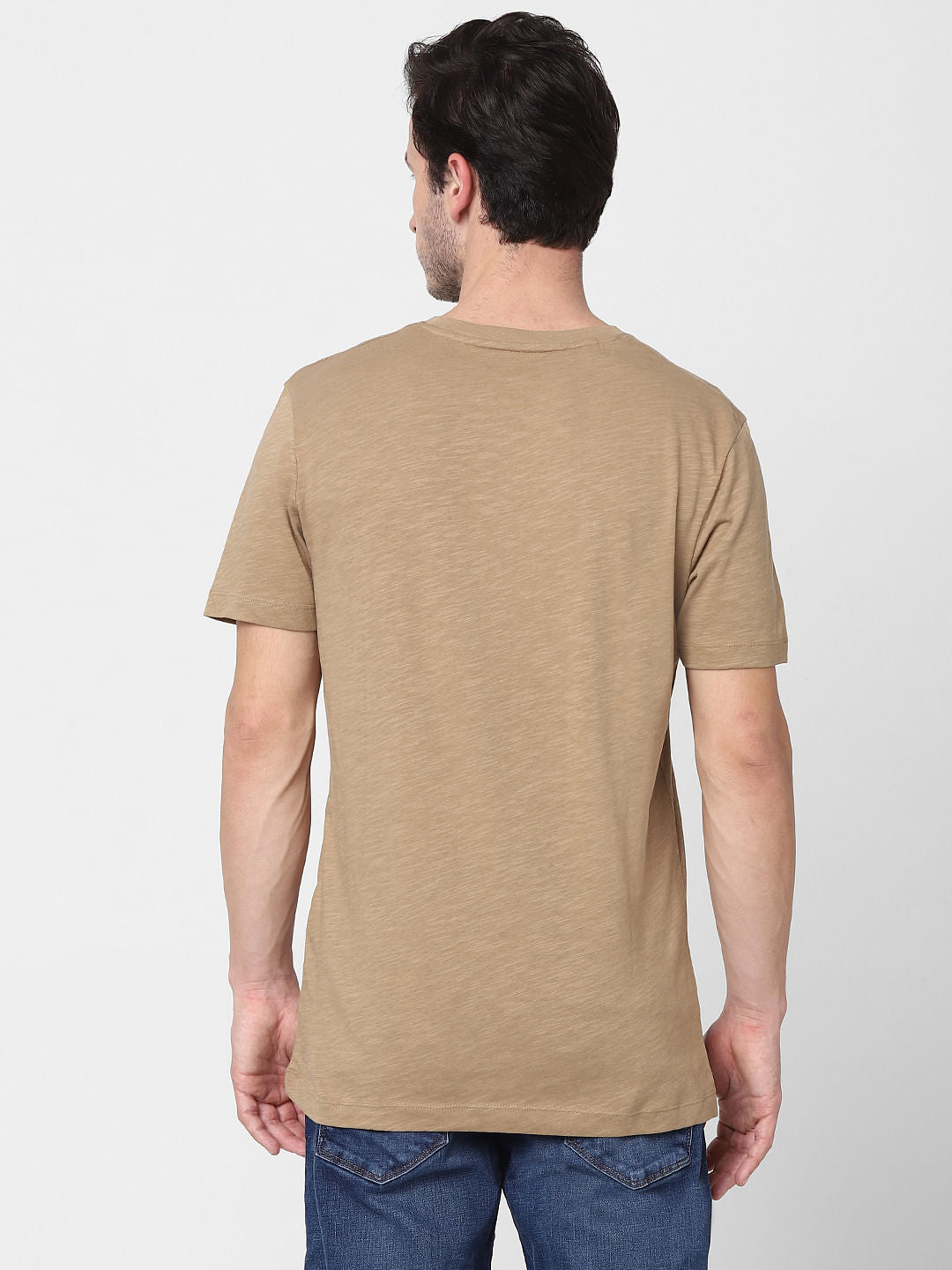 Beige Crew Neck T-Shirt