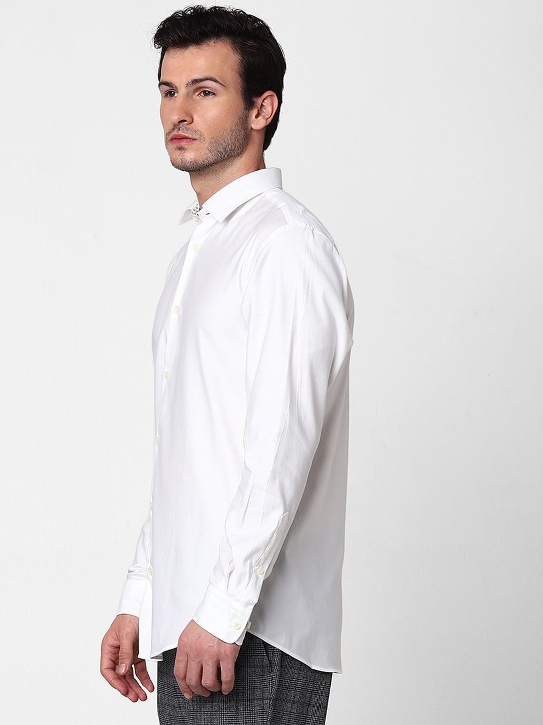 White Full Sleeves T-Shirt