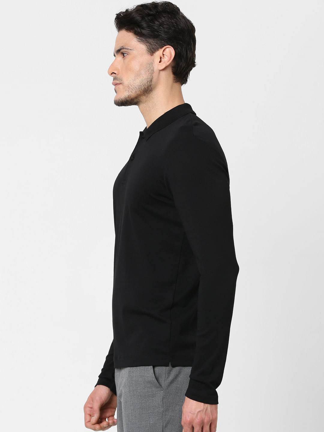 Black Polo Neck T-Shirt