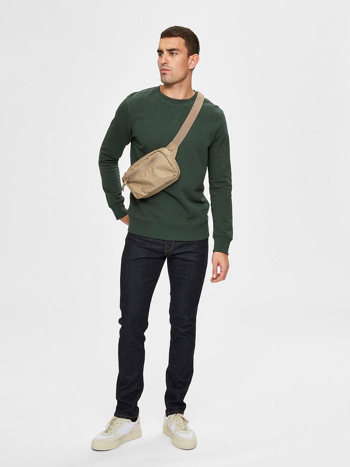 Dark Blue Leon Mid Rise Slim Fit Jeans
