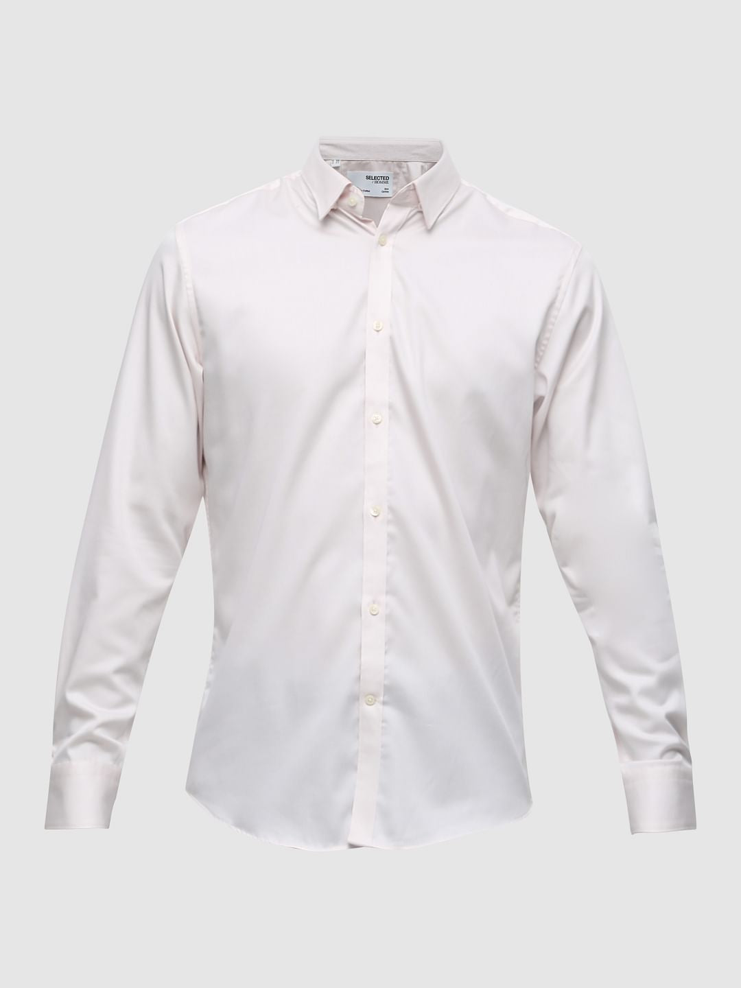 Pink Slim Fit Full Sleeves Formal Shirt