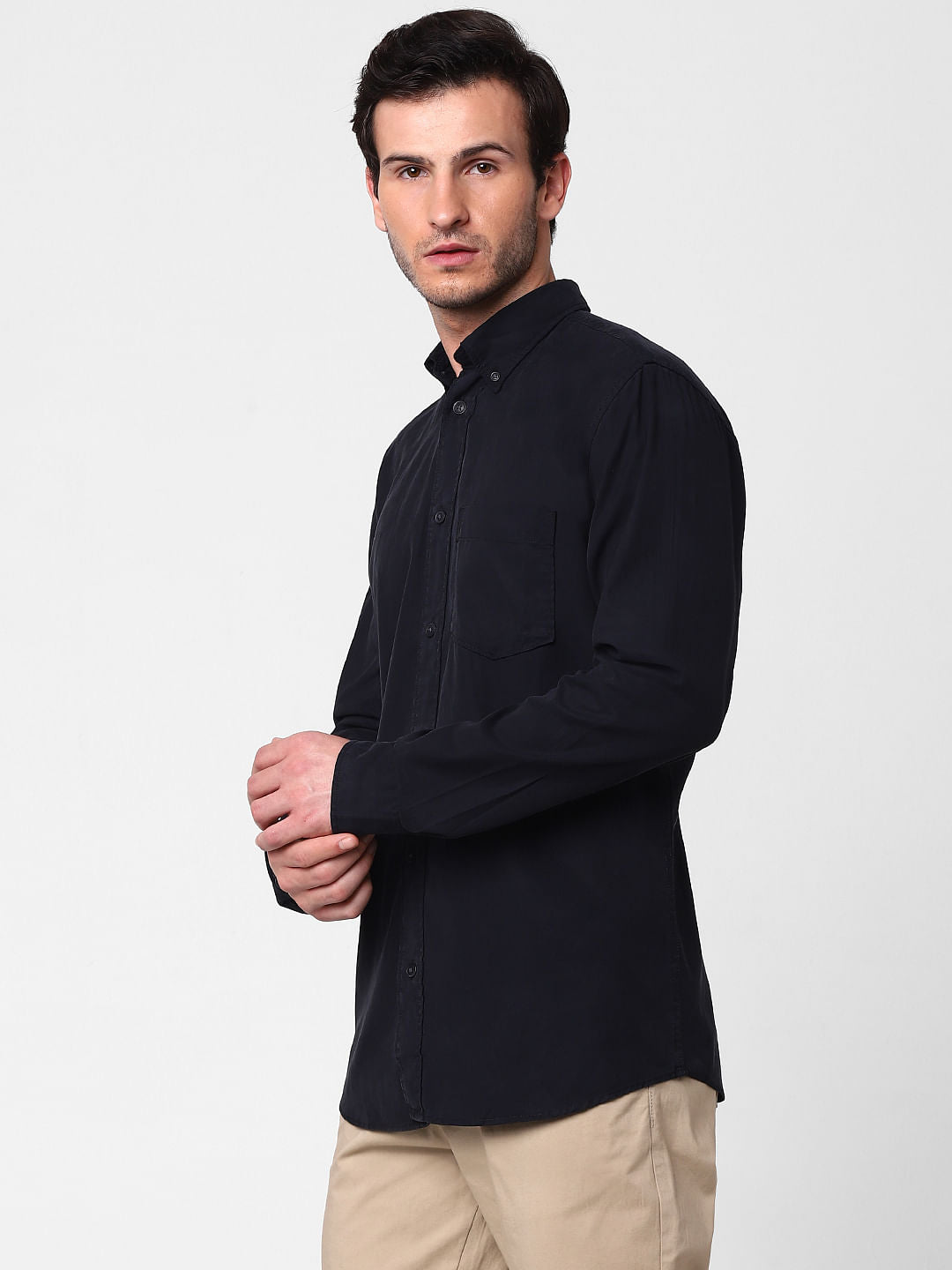 Navy Blue Full Sleeves Shirt