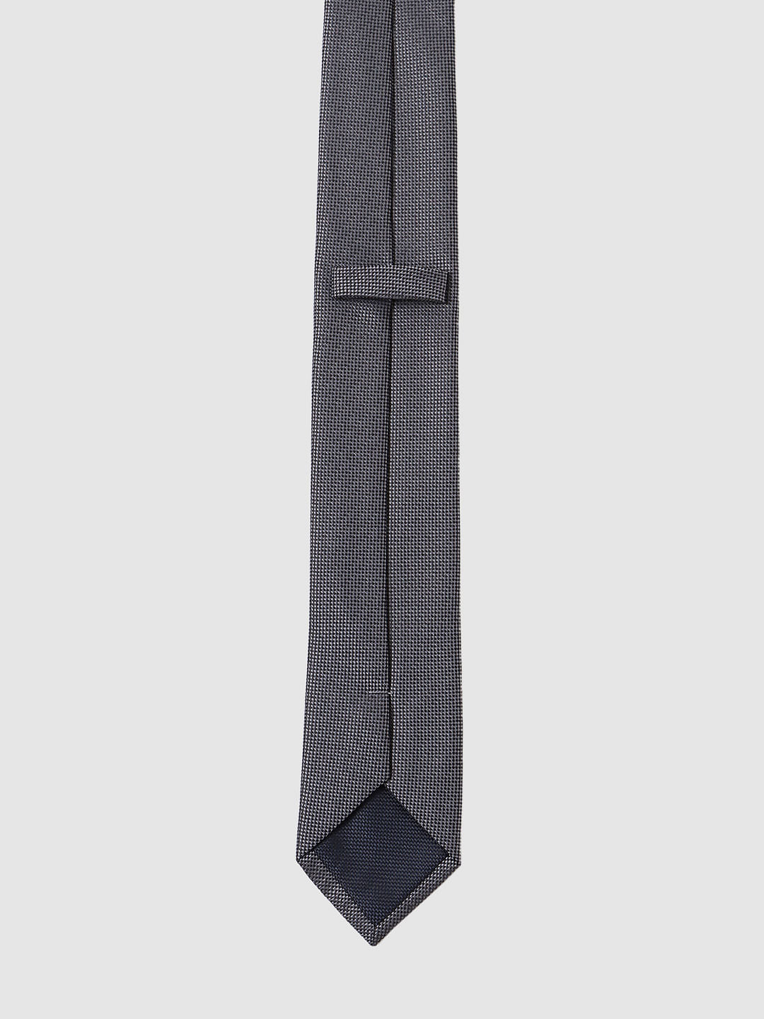 Grey Textured Tie
