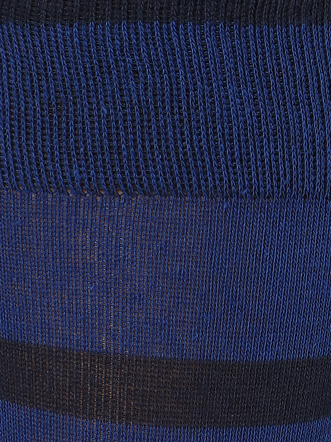 Blue Striped Mid Calf Length Socks