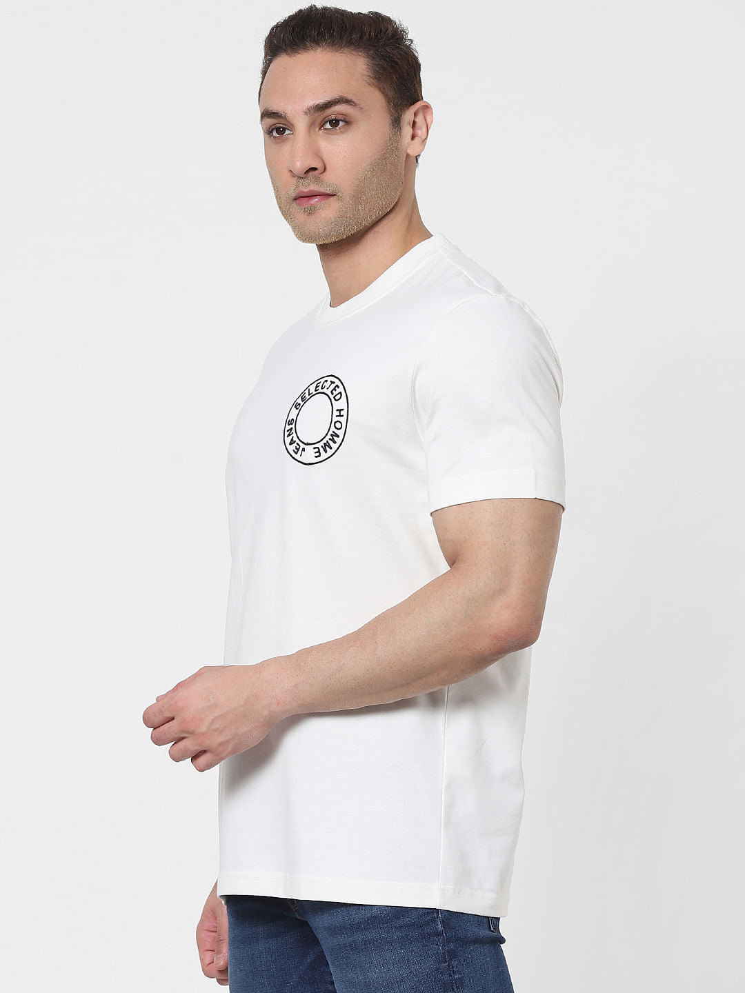 White Organic Cotton Crew Neck T-Shirt